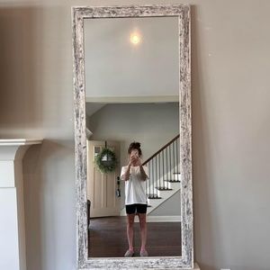 large rustic mirror